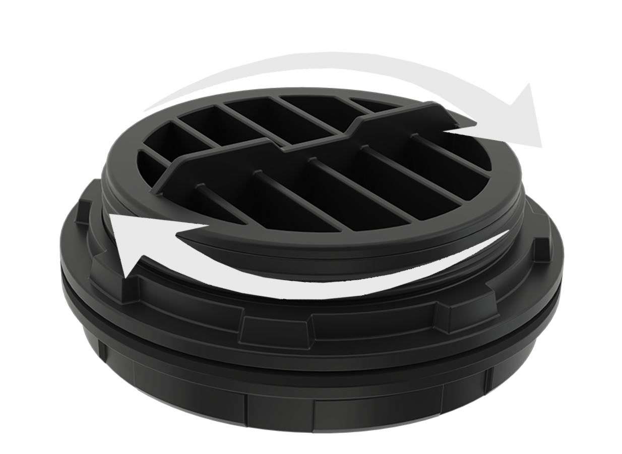 ROKKLA AirPort adjustable diesel heater vent with rotating 360° airflow control